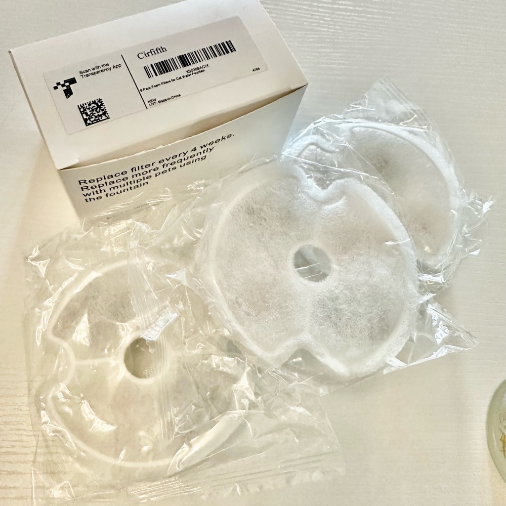 Cat Fountain Filters – Includes 7 Foam Filters + 3 Carbon Filters